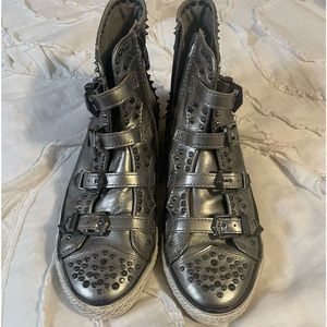 Ash Silver Studded Sneakers